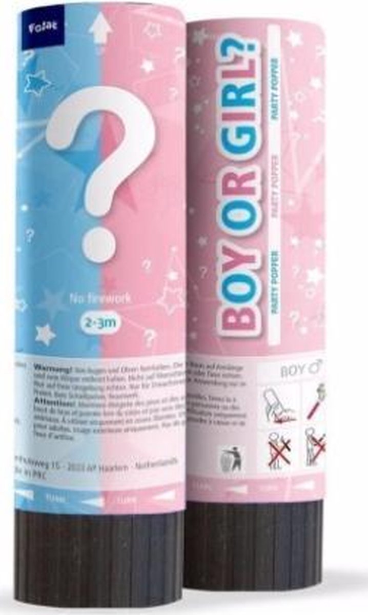 Gender Reveal Confetti Kannon Blauw | 4 stuks